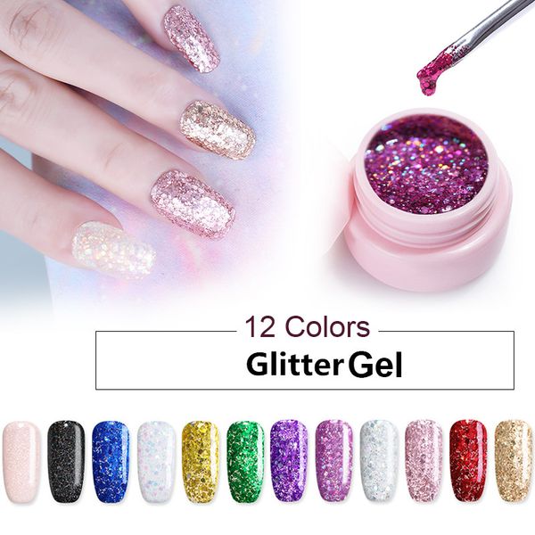 ur sugar 5ml glitter gel nail polish sequins gel varnish shiny pink purple soak off uv polish nail art varnish, Red;pink
ur sugar 5ml glitter gel nail polish sequins gel varnish shiny pink purple soak off uv polish nail art varnish, Red;pink