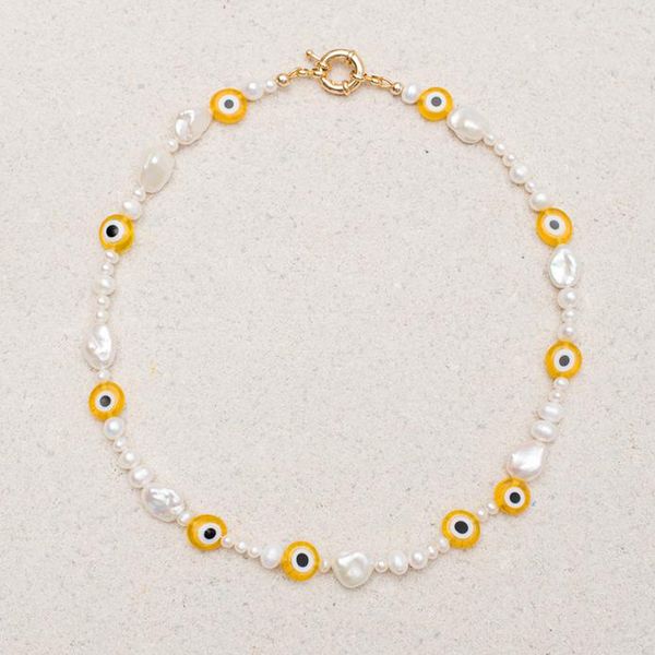 chokers baroque freshwater pearls beaded necklace women fashion statement jewelry handmade eye beads charm gift for friend, Golden;silver
chokers baroque freshwater pearls beaded necklace women fashion statement jewelry handmade eye beads charm gift for friend, Golden;silver