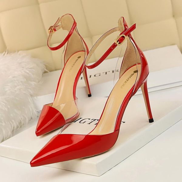 bigtree fashion fine super high heels sandals paint shallow mouth tip club hollow field strap sandals women pumps, Black
bigtree fashion fine super high heels sandals paint shallow mouth tip club hollow field strap sandals women pumps, Black