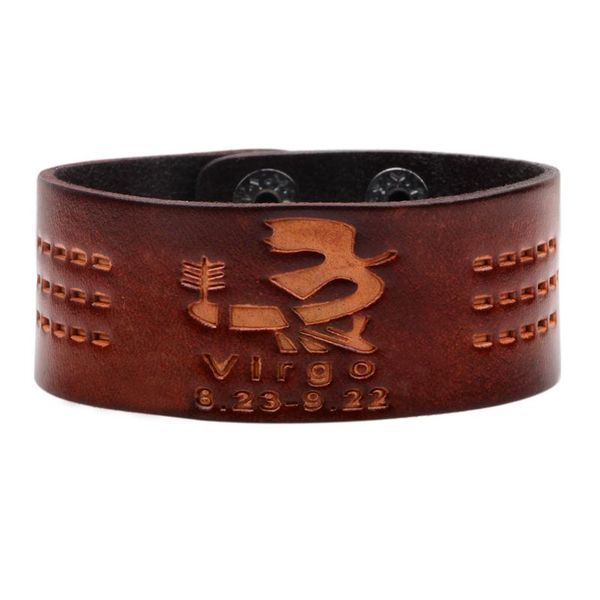 simple personality bracelet 12 constellation retro style leather embossed bracelet couple bracelets pulsera hombre armband heren, Black
simple personality bracelet 12 constellation retro style leather embossed bracelet couple bracelets pulsera hombre armband heren, Black