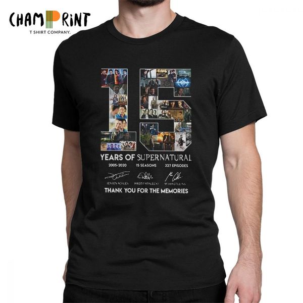 15 years of supernatural thank you for the memories men's t shirts novelty tees short sleeve t-shirt cotton unique
15 years of supernatural thank you for the memories men's t shirts novelty tees short sleeve t-shirt cotton unique