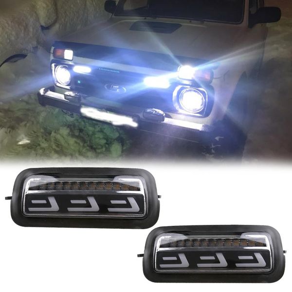 car styling accessories tuning drl lamps for lada niva 4x4 led daytime running lights with amber running turn signal pair
car styling accessories tuning drl lamps for lada niva 4x4 led daytime running lights with amber running turn signal pair