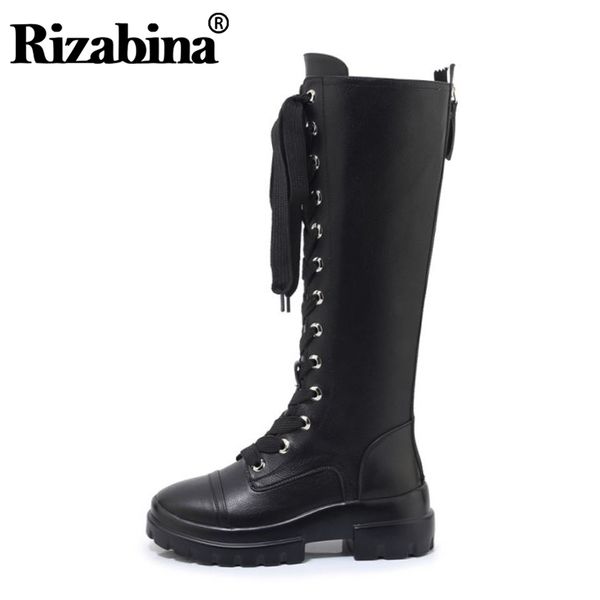 boots rizabina real leather women knee high fashion lacing platform non-slip shoes woman winter mujer footwear size 34-39, Black
boots rizabina real leather women knee high fashion lacing platform non-slip shoes woman winter mujer footwear size 34-39, Black