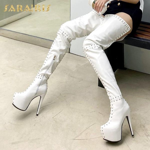 sarairis 2020 rivet boots women shoes platform super thin high heels platform over the knee boots female, Black
sarairis 2020 rivet boots women shoes platform super thin high heels platform over the knee boots female, Black