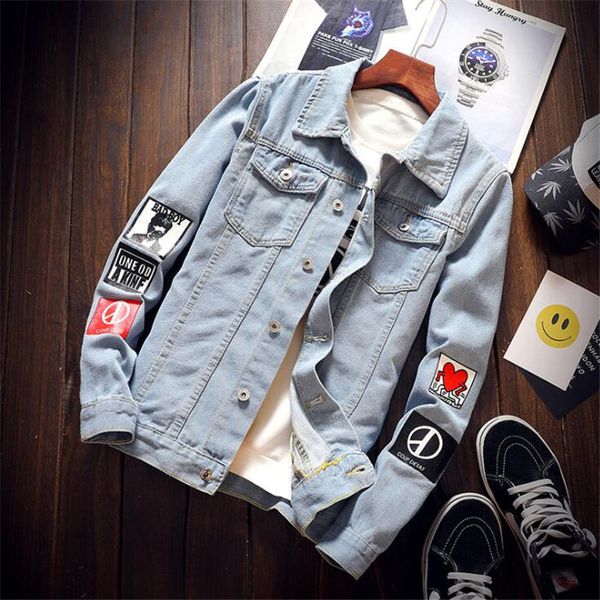 men's jackets spring autumn mens denim jacket trendy fashion bomber thin ripped male cowboy printed jeans 3xl, Black;brown
men's jackets spring autumn mens denim jacket trendy fashion bomber thin ripped male cowboy printed jeans 3xl, Black;brown