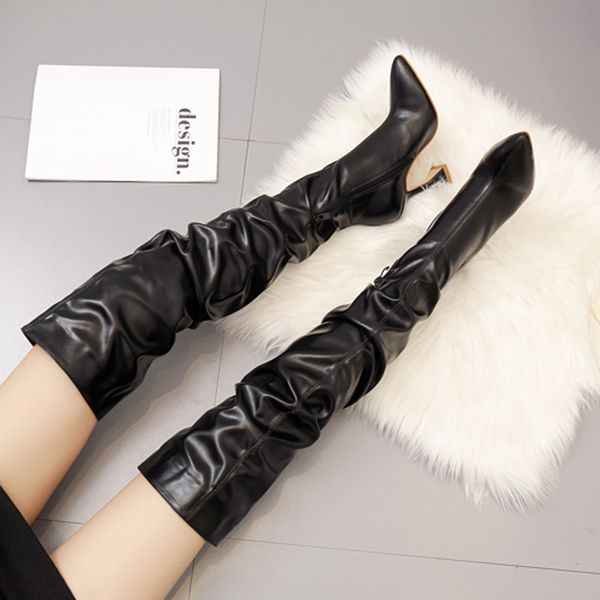 новые женщины сапоги зима стилет остроконечные toe thin высоких каблуках дамы пинетки вино стекла каблука женщина над коленом женщина обувь, Black
новые женщины сапоги зима стилет остроконечные toe thin высоких каблуках дамы пинетки вино стекла каблука женщина над коленом женщина обувь, Black