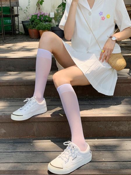 white leg socks summer thin transparent ins tide summer long black sun socks children's half tube stockings short, Black;white
white leg socks summer thin transparent ins tide summer long black sun socks children's half tube stockings short, Black;white