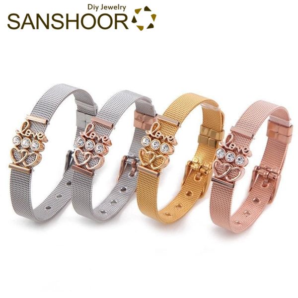 tennis sanshoor fashion love keeper bracelet set with sparkling trio double heart slide charms 21cm stainless steel armband for women, Golden;silver
tennis sanshoor fashion love keeper bracelet set with sparkling trio double heart slide charms 21cm stainless steel armband for women, Golden;silver