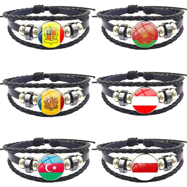 andorra and austria and belarus flag for party gift fashion jewelry glass cabochon black leather bracelet bangle women, Golden;silver
andorra and austria and belarus flag for party gift fashion jewelry glass cabochon black leather bracelet bangle women, Golden;silver