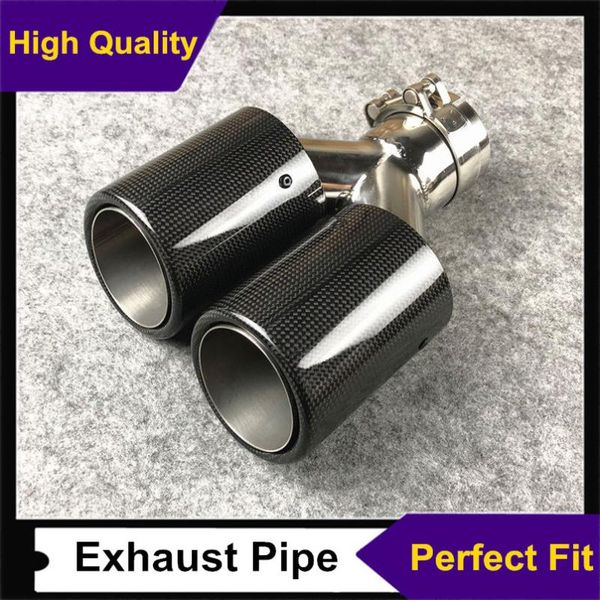 one piece dual car stainless steel exhaust tail end pipe auto universal glossy carbon exhaust muffler tip
one piece dual car stainless steel exhaust tail end pipe auto universal glossy carbon exhaust muffler tip