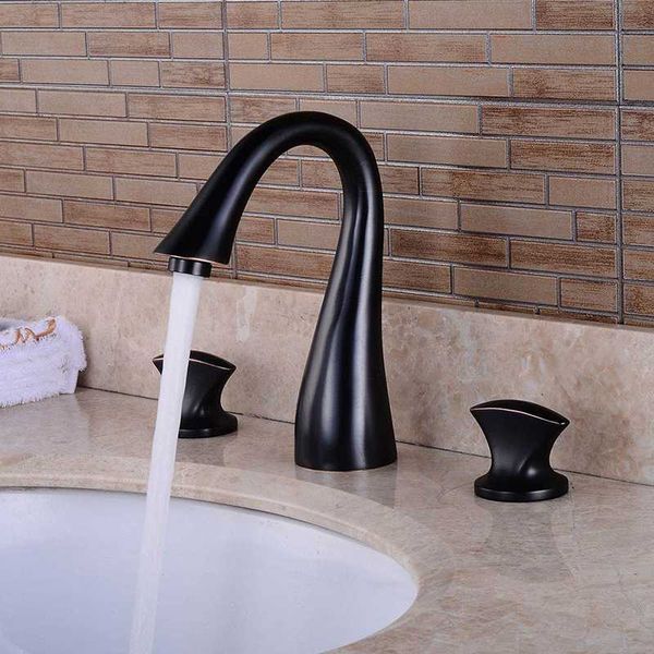 basin faucet mixer black oil brass bathroom sink faucets 3 holes double handle luxury and cold mixer water bath bathtub taps
basin faucet mixer black oil brass bathroom sink faucets 3 holes double handle luxury and cold mixer water bath bathtub taps