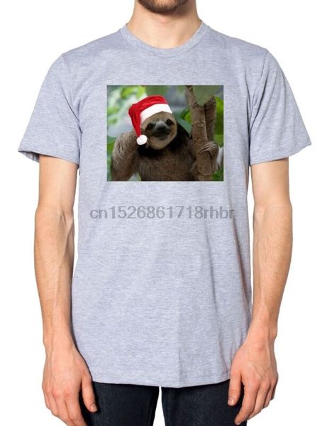 christmas sloth hat t shirt lazy funny sloths joke present gift stocking filler 
christmas sloth hat t shirt lazy funny sloths joke present gift stocking filler