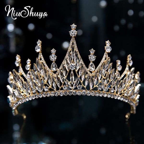 niushuya european fashion bride rhinestone crown queen banquet headdress wedding crystal hair accessories, Golden;silver
niushuya european fashion bride rhinestone crown queen banquet headdress wedding crystal hair accessories, Golden;silver