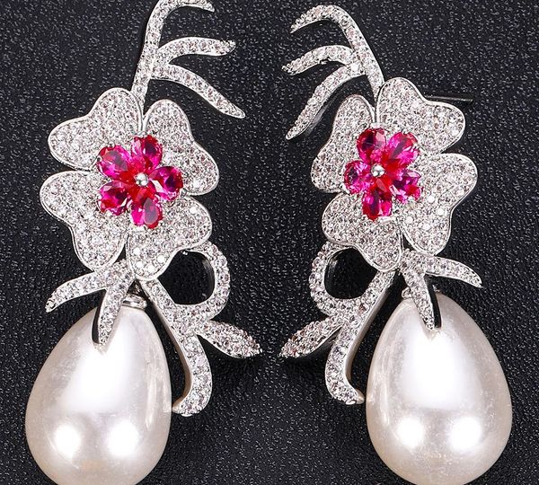 jankelly luxury flower with pear long earrings for women wedding cubic zircon crystal cz dubai bridal earrings fashion11, Golden;silver
jankelly luxury flower with pear long earrings for women wedding cubic zircon crystal cz dubai bridal earrings fashion11, Golden;silver
