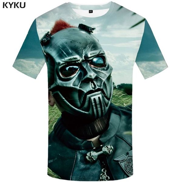 bear men animal punk rock black cool summer 3d print shirts comics graphic aesthetic men clothing