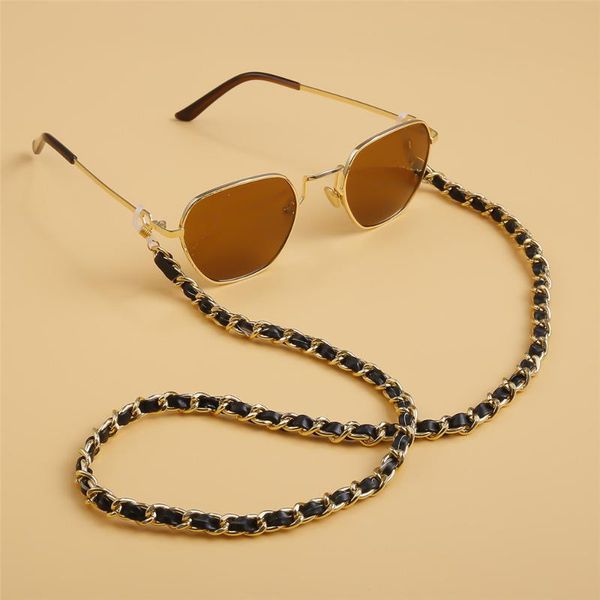 retro leather twisted eyeglass chain gold color metal women sunglasses cords holder rope men punk eyeglass chain lanyard rope, Silver
retro leather twisted eyeglass chain gold color metal women sunglasses cords holder rope men punk eyeglass chain lanyard rope, Silver