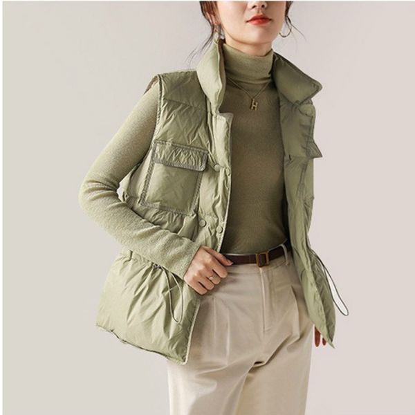korean style new drawstring lightweight down coats women down vest fashion short jacket woman winter women clothing high quality, Black
korean style new drawstring lightweight down coats women down vest fashion short jacket woman winter women clothing high quality, Black
