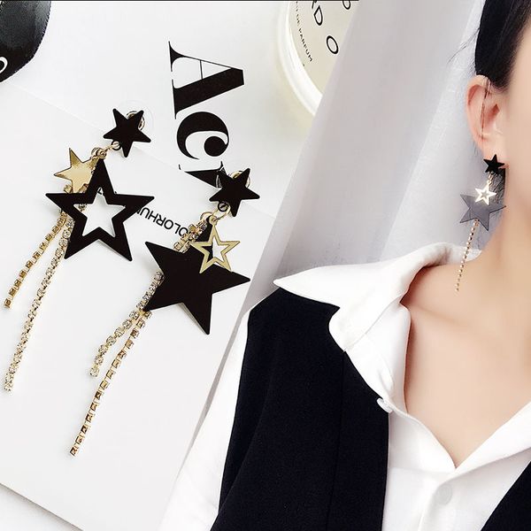 dangle & chandelier korean fashion simple asymmetric pentagonal star geometric earring long anti-allergy crystal luxury drop earrings jewelr, Silver
dangle & chandelier korean fashion simple asymmetric pentagonal star geometric earring long anti-allergy crystal luxury drop earrings jewelr, Silver