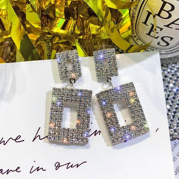 925 серебряные иглы серьги rhinestone геометрическая серьги для женщин prom55, Silver
925 серебряные иглы серьги rhinestone геометрическая серьги для женщин prom55, Silver