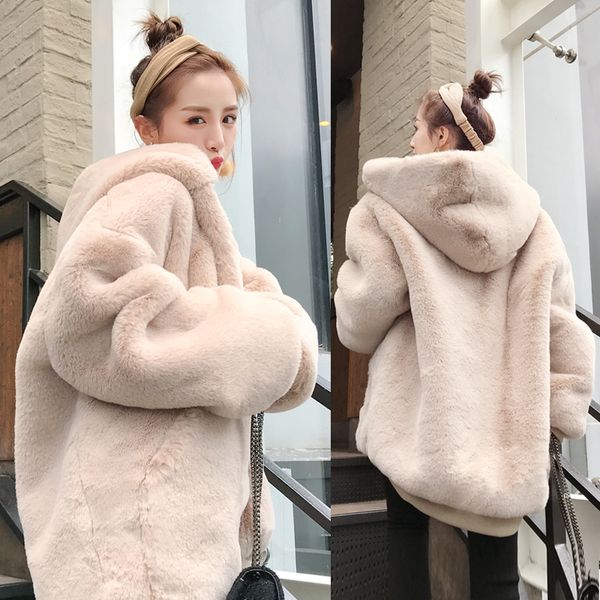 women's fur & faux winter thick warm coat women plus size hooded long sleeve jacket luxury coats bontjas, Black
women's fur & faux winter thick warm coat women plus size hooded long sleeve jacket luxury coats bontjas, Black