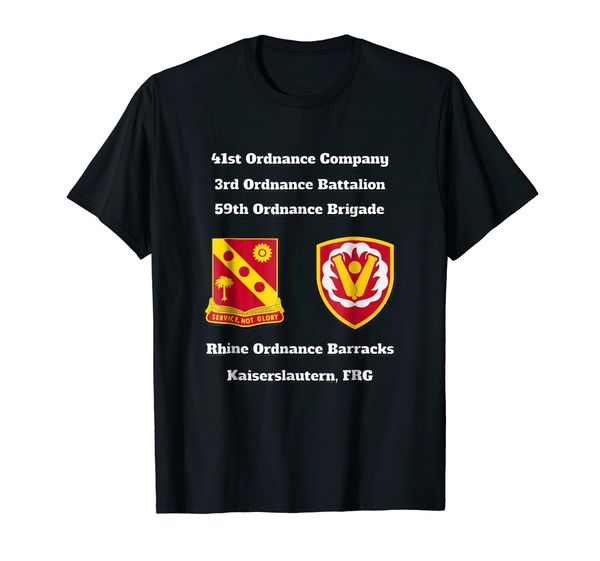 summer male short sleeve pattern o-neck hipster t-shirt 41st ordnance company - rhine ord barracks - kaiserslautern t shirt
summer male short sleeve pattern o-neck hipster t-shirt 41st ordnance company - rhine ord barracks - kaiserslautern t shirt