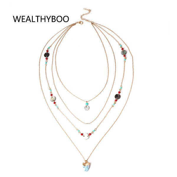 chokers wealthyboo bohemia shell glass beads statement choker necklace chic layer multi chains collar women body chain necklaces, Golden;silver
chokers wealthyboo bohemia shell glass beads statement choker necklace chic layer multi chains collar women body chain necklaces, Golden;silver