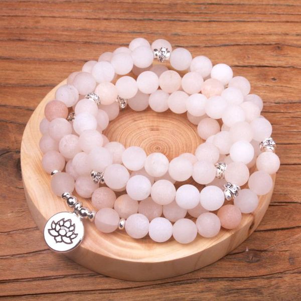 8mm matte light pink aventurine stone with rhinestone stretchy women bracelet 108mala beads buddha yoga natural stone bracelet, Golden;silver
8mm matte light pink aventurine stone with rhinestone stretchy women bracelet 108mala beads buddha yoga natural stone bracelet, Golden;silver