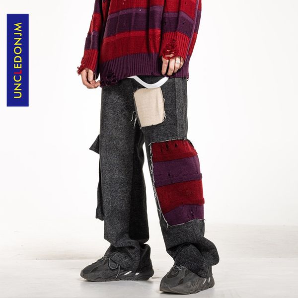 uncledonjm colour block destroy wash jeans hip hop distressed loose denim jeans k8869, Blue
uncledonjm colour block destroy wash jeans hip hop distressed loose denim jeans k8869, Blue