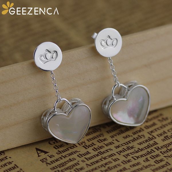 925 sterling silver heart-shaped crown women's earrings fine jewelry original design trendy earrings girl gift party, Golden;silver
925 sterling silver heart-shaped crown women's earrings fine jewelry original design trendy earrings girl gift party, Golden;silver