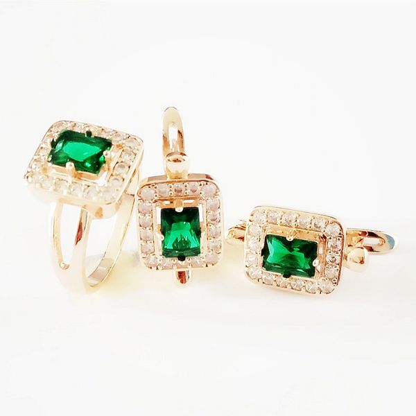 new fashion jewelry set rose gold color women jewelry romantic green cubic zircon earring +ring wedding sets, Silver
new fashion jewelry set rose gold color women jewelry romantic green cubic zircon earring +ring wedding sets, Silver