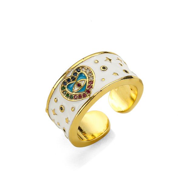 wedding rings 2021 fashion black/white dripping oil ring for women unique design heart evil eye adjustable size party jewelry gift, Slivery;golden
wedding rings 2021 fashion black/white dripping oil ring for women unique design heart evil eye adjustable size party jewelry gift, Slivery;golden