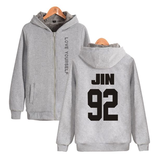 2020 bangtan boys love yourself thick hoodie sweatshirts with zipper winter warm thickened hoodies zip-up streetwear clothes, Black
2020 bangtan boys love yourself thick hoodie sweatshirts with zipper winter warm thickened hoodies zip-up streetwear clothes, Black