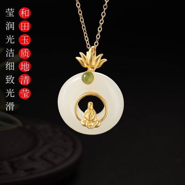luxury jade necklace with connotation women necklace chain designer necklace fashion lady pendant necklaces for christmas gift, Silver
luxury jade necklace with connotation women necklace chain designer necklace fashion lady pendant necklaces for christmas gift, Silver
