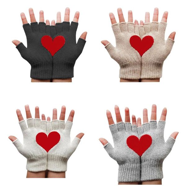 five fingers gloves women winter knit fingerless sweet red half love heart irregular patchwork palm solid color finger mittens, Blue;gray
five fingers gloves women winter knit fingerless sweet red half love heart irregular patchwork palm solid color finger mittens, Blue;gray