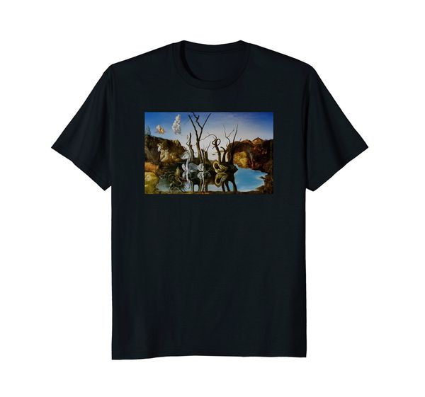 2019 fashion summer style swans reflecting elephants dali painting t-shirt tee shirt
2019 fashion summer style swans reflecting elephants dali painting t-shirt tee shirt