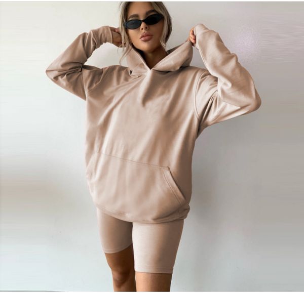 women's tracksuits women 2 piece sportswear hoodie solid color loose pullover with elastic stretch shorts home long sleeve 2021 autumn, Gray
women's tracksuits women 2 piece sportswear hoodie solid color loose pullover with elastic stretch shorts home long sleeve 2021 autumn, Gray