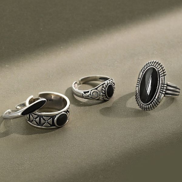 cluster rings bitwbi 925 sterling silver 2021 ins vintage fashion obsidian for woman female couple promise jewelry gift, Golden;silver
cluster rings bitwbi 925 sterling silver 2021 ins vintage fashion obsidian for woman female couple promise jewelry gift, Golden;silver