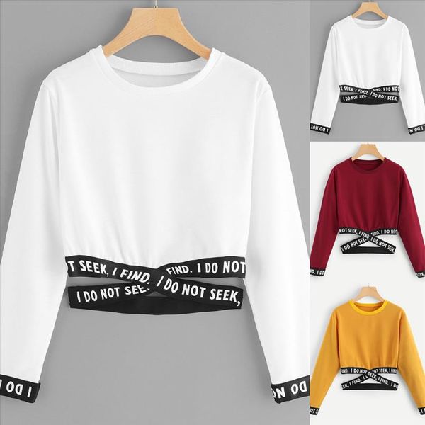 2020 women long sleeve loose short crop letter print hoodies sweatshirts casual outwear autumn pullover streetwear k20, Black
2020 women long sleeve loose short crop letter print hoodies sweatshirts casual outwear autumn pullover streetwear k20, Black