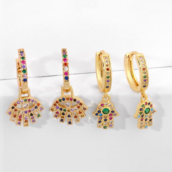 dangle & chandelier gold filled evil eye drop earrings for women rainbow micro pave fatima hand huggies earring crystal jewelry erss67, Silver
dangle & chandelier gold filled evil eye drop earrings for women rainbow micro pave fatima hand huggies earring crystal jewelry erss67, Silver