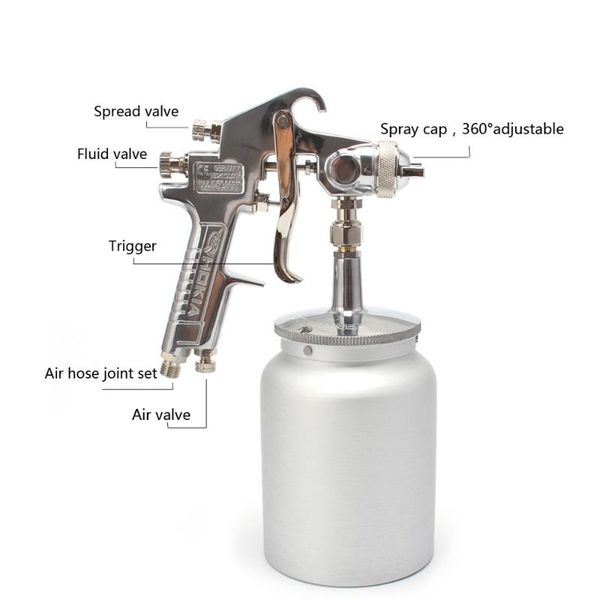 w77p pro pneumatic airbrush paint spray gun 2.0/2.5/3.0mm for furniture painting and equipment painting air spray gun 1000 cc
w77p pro pneumatic airbrush paint spray gun 2.0/2.5/3.0mm for furniture painting and equipment painting air spray gun 1000 cc