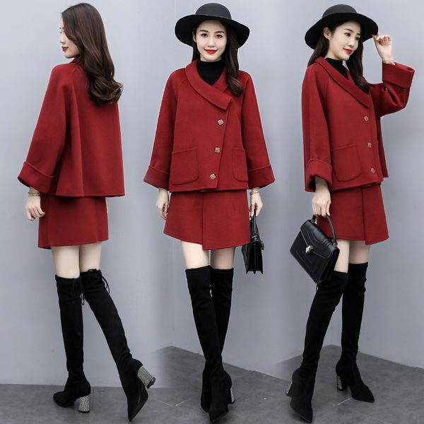 elegant womens tweed 2 piece skirt suits woolen female office suit with skirts ensemble femme survetement conjunto feminino, White
elegant womens tweed 2 piece skirt suits woolen female office suit with skirts ensemble femme survetement conjunto feminino, White