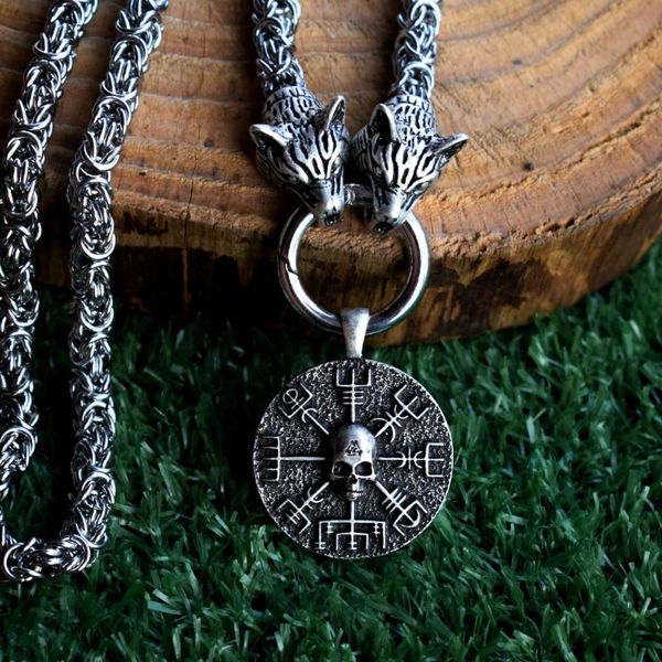 sanlan 1pcs norse viking stainless steel skull necklace christmas gift, Silver
sanlan 1pcs norse viking stainless steel skull necklace christmas gift, Silver