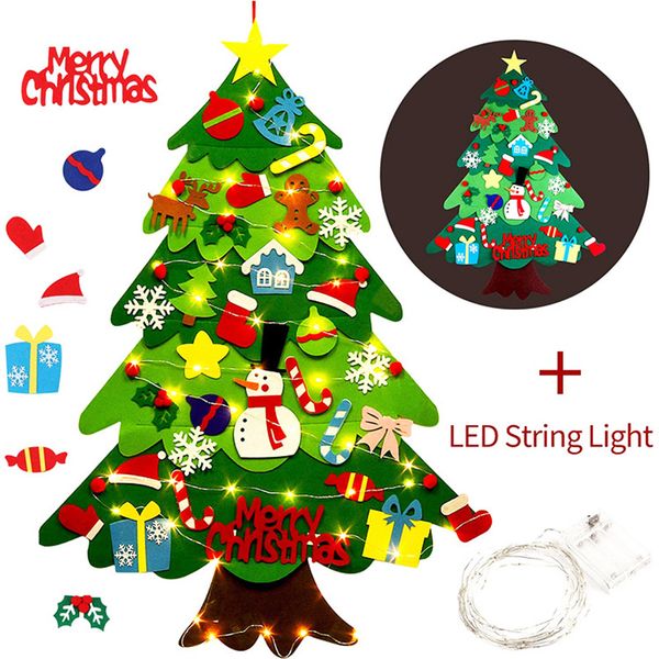 children felt christmas tree and spared ornaments bundle with led string light 2020ing 
children felt christmas tree and spared ornaments bundle with led string light 2020ing