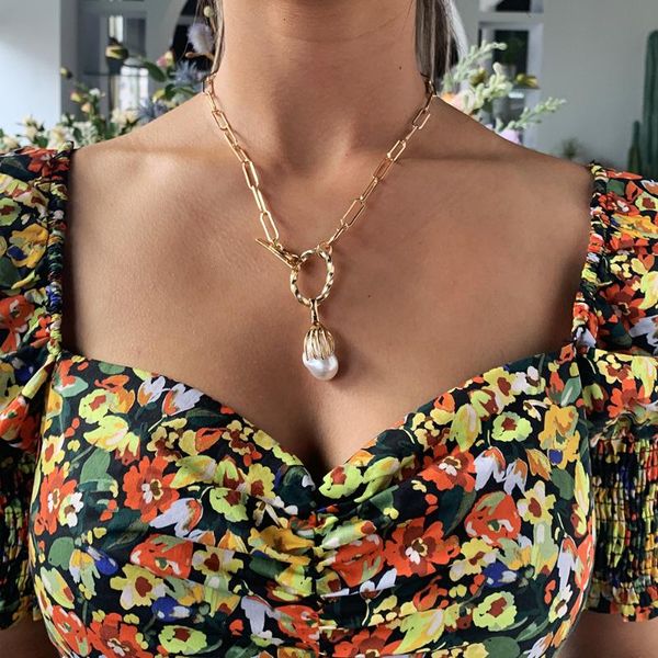 pendant necklaces gothic baroque simulated pearl necklace for women gold color choker clavicle chain boho long lariat jewelry, Silver
pendant necklaces gothic baroque simulated pearl necklace for women gold color choker clavicle chain boho long lariat jewelry, Silver
