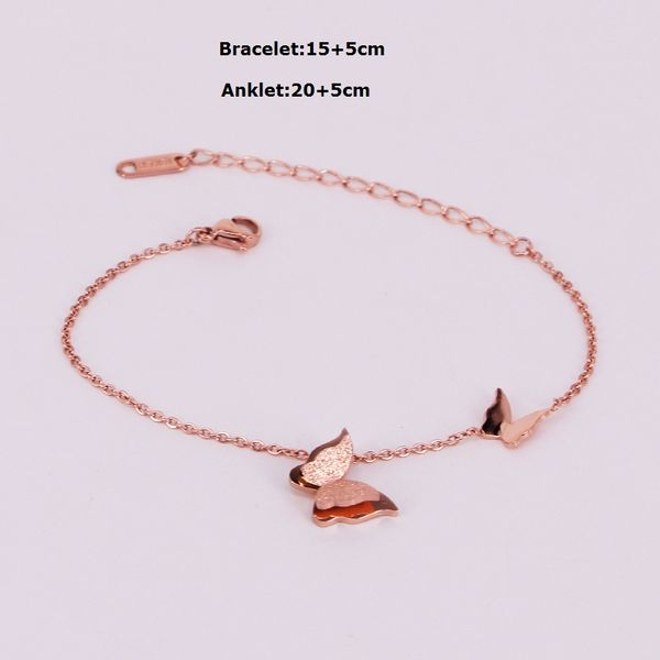 link, chain butterfly bracelet titanium steel rose gold color jewelry drop, Black
link, chain butterfly bracelet titanium steel rose gold color jewelry drop, Black