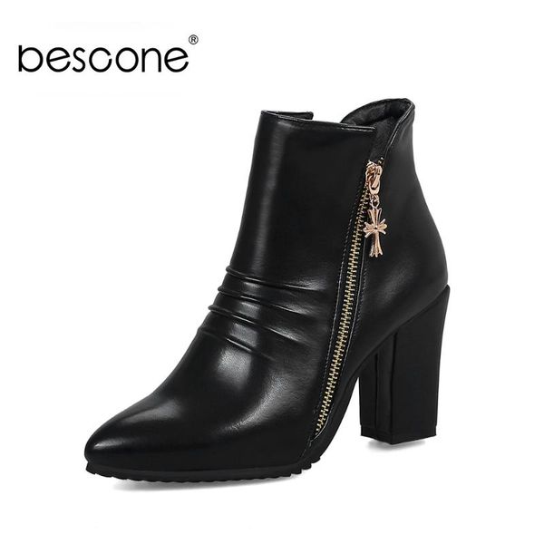 bescone handmade women mid-calf boots fashion metal decoration pointed toe zipper shoes winter square heel ladies boots bm292, Black
bescone handmade women mid-calf boots fashion metal decoration pointed toe zipper shoes winter square heel ladies boots bm292, Black