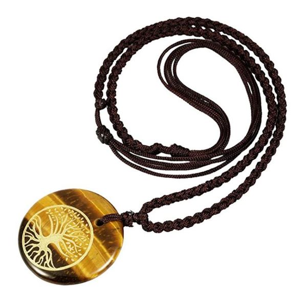 pendant necklaces ethnic style handmade weave many colors quartz stone round rope chain necklace tree of life jewelry, Silver
pendant necklaces ethnic style handmade weave many colors quartz stone round rope chain necklace tree of life jewelry, Silver