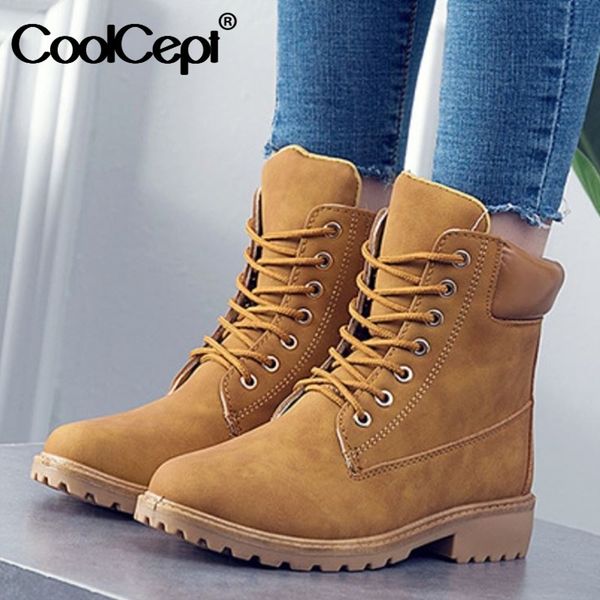 coolcept women ankle boots flats pu cross strap zipper shoes round toe warm boots women fashion party footwear size 36-43, Black
coolcept women ankle boots flats pu cross strap zipper shoes round toe warm boots women fashion party footwear size 36-43, Black