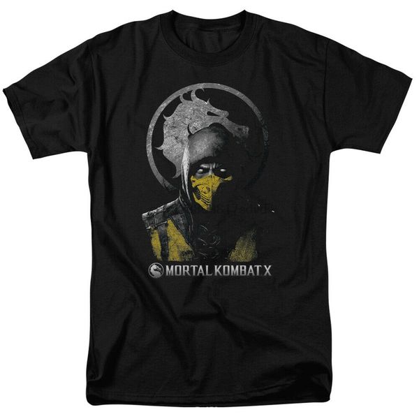 mortal kombat x scorpion bust dragon seal licensed t shirt