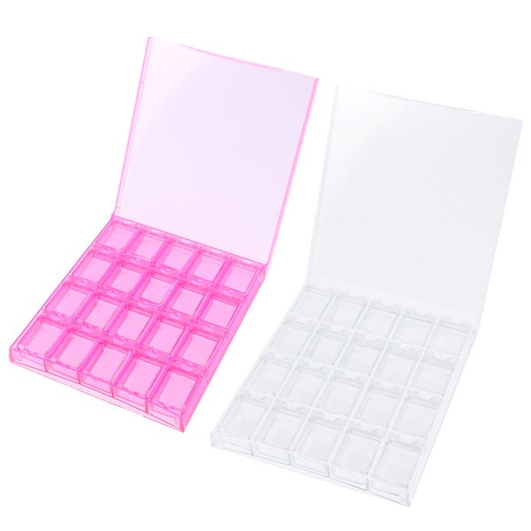 plastic nail art tools storage case jewelry organizer container clear + pink with 20 adjustable grids
plastic nail art tools storage case jewelry organizer container clear + pink with 20 adjustable grids